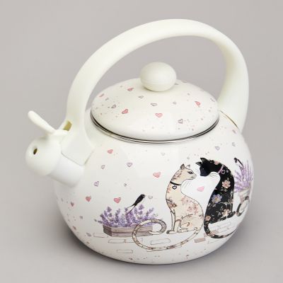 ЧАЙНИК AGNESS ЭМАЛИРОВАННЫЙ СО СВИСТКОМ СЕРИЯ 