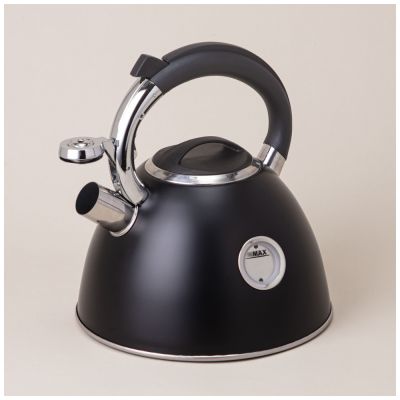 ЧАЙНИК AGNESS СО СВИСТКОМ, СЕРИЯ ТЮДОР, 2,5Л ТЕРМОАККУМУЛИРУЮЩЕЕ ДНО,ИНДУКЦИЯ,ИНДИКАТОР УРОВНЯ ВОДЫ-2