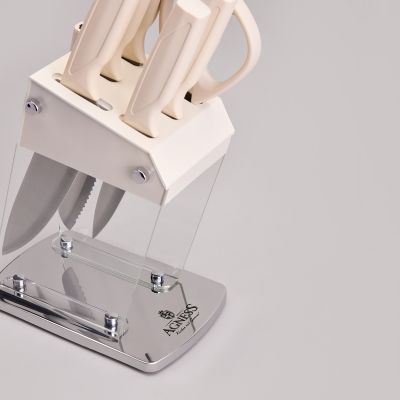 НАБОР НОЖЕЙ AGNESS  НА ПЛАСТИКОВОЙ ПОДСТАВКЕ, 7 ПРЕДМЕТОВ-4