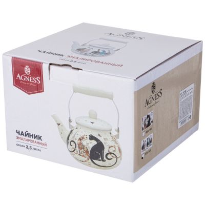 ЧАЙНИК AGNESS  ЭМАЛИРОВАННЫЙ СЕРИЯ 