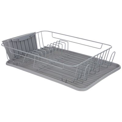 СУШИЛКА ДЛЯ ПОСУДЫ СЕРАЯ 42,5*30,5*10 СМ (КОР-6ШТ)-0