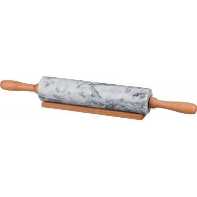 СКАЛКА AGNESS МРАМОРНАЯ С ДЕРЕВЯННЫМИ РУЧКАМИ ДЛИНА=46 СМ ДИАМЕТР=6 СМ (КОР=6ШТ.)-0