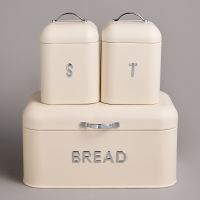 ХЛЕБНИЦА AGNESS 30Х19,5Х15,5СМ С 2-МЯ БАНКАМИ Д/СЫП. ПРОД. D11,5СМ, H16,5СМ