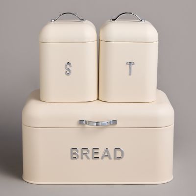 ХЛЕБНИЦА AGNESS 30Х19,5Х15,5СМ С 2-МЯ БАНКАМИ Д/СЫП. ПРОД. D11,5СМ, H16,5СМ-0