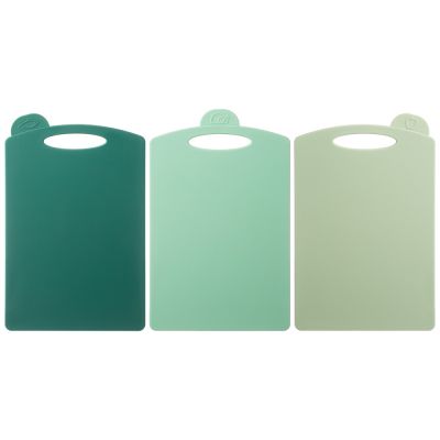 НАБОР РАЗДЕЛОЧНЫХ ДОСОК ИЗ 3 ШТ+ПОДСТАВКА 24*7.8*17CM ЦВЕТ: ЗЕЛЕНЫЙ-3