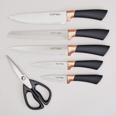 НАБОР НОЖЕЙ AGNESS  НА ПЛАСТИКОВОЙ ПОДСТАВКЕ, 7 ПРЕДМЕТОВ-2