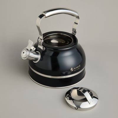 ЧАЙНИК AGNESS СО СВИСТКОМ 2,7Л, ТЕРМОАККУМУЛИРУЮЩЕЕ ДНО, 304 СТАЛЬ,  ИНДУКЦИЯ-2