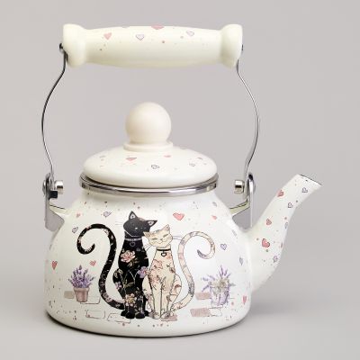 ЧАЙНИК AGNESS ЭМАЛИРОВАННЫЙ СО СЪЕМНЫМ ФИЛЬТРОМ ИЗ НЖС СЕРИЯ 