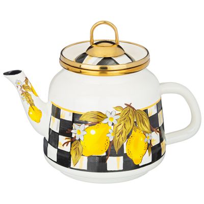 ЧАЙНИК ЭМАЛИРОВАННЫЙ AGNESS, СЕРИЯ ЛИМОН 1,0Л ПОДХОДИТ ДЛЯ ИНДУКЦИОН.ПЛИТ-0