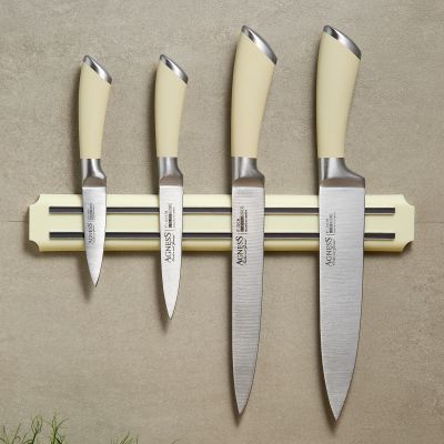 НАБОР НОЖЕЙ AGNESS 5 ПР.С МАГНИТНЫМ ДЕРЖАТЕЛЕМ И РУЧКОЙ ИЗ НЕРЖ.СТАЛИ-0