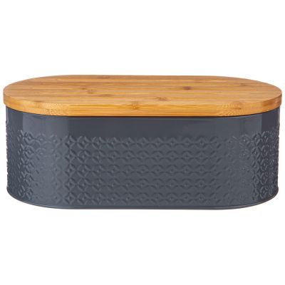 ХЛЕБНИЦА AGNESS 33,8Х18Х12СМ С 2-МЯ БАНКАМИ Д/СЫП. ПРОД. D10СМ, H11СМ, GREY-4