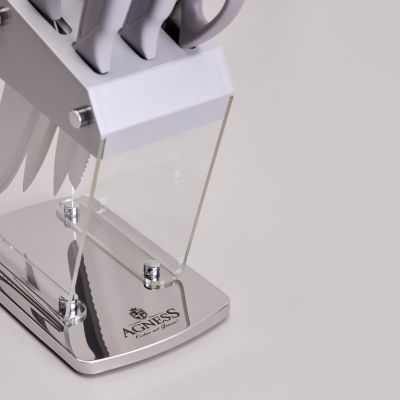 НАБОР НОЖЕЙ AGNESS  НА ПЛАСТИКОВОЙ ПОДСТАВКЕ, 7 ПРЕДМЕТОВ-4