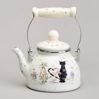 ЧАЙНИК AGNESS ЭМАЛИРОВАННЫЙ СО СЪЕМНЫМ ФИЛЬТРОМ ИЗ НЖС СЕРИЯ 