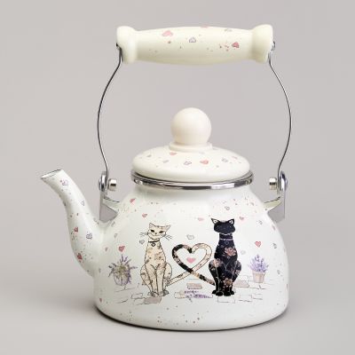 ЧАЙНИК AGNESS ЭМАЛИРОВАННЫЙ СО СЪЕМНЫМ ФИЛЬТРОМ ИЗ НЖС СЕРИЯ 