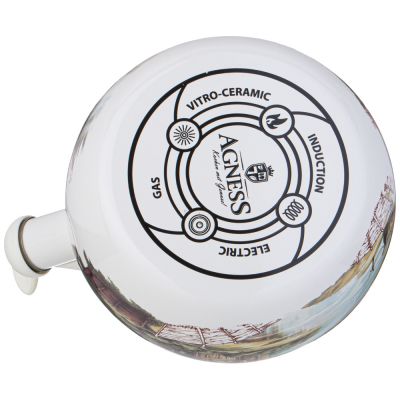 ЧАЙНИК AGNESS ЭМАЛИРОВАННЫЙ СО СВИСТКОМ СЕРИЯ 