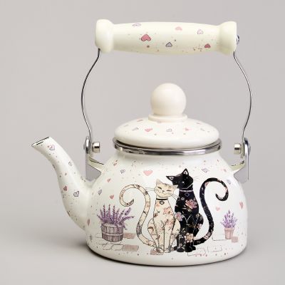 ЧАЙНИК AGNESS ЭМАЛИРОВАННЫЙ СО СЪЕМНЫМ ФИЛЬТРОМ ИЗ НЖС СЕРИЯ 