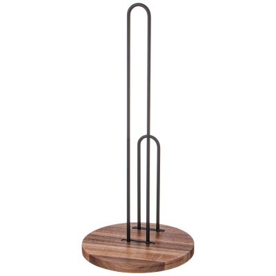 ДЕРЖАТЕЛЬ ДЛЯ ПОЛОТЕНЕЦ AGNESS НА ДЕРЕВЯННОЙ ПОДСТАВКЕ ДИАМЕТР 16 СМ ВЫСОТА 35 СМ (КОР=12ШТ)-0