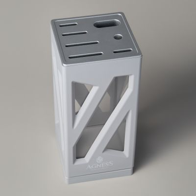 НАБОР НОЖЕЙ AGNESS НЖС НА ПЛАСТИКОВОЙ ВРАЩАЮЩЕЙСЯ ПОДСТАВКЕ 8 ПР.-6