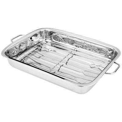 ПРОТИВЕНЬ AGNESS, НЕРЖ СТАЛЬ, С РЕШЕТКОЙ, 36,5*27*5,5 СМ-0