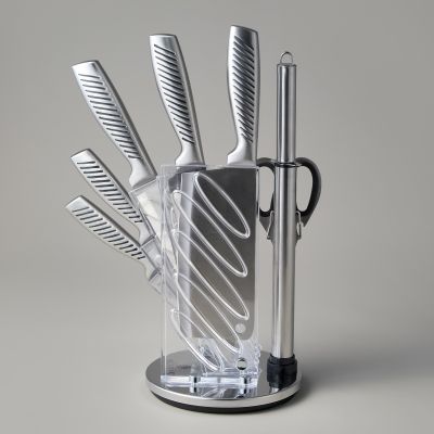 НАБОР НОЖЕЙ AGNESS НЖС НА ПЛАСТИКОВОЙ ВРАЩАЮЩЕЙСЯ ПОДСТАВКЕ 8 ПР.-4