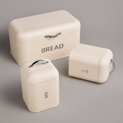 ХЛЕБНИЦА AGNESS 30Х19,5Х15,5СМ С 2-МЯ БАНКАМИ Д/СЫП. ПРОД. D11,5СМ, H16,5СМ-9