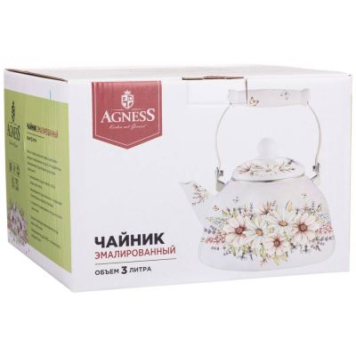 ЧАЙНИК AGNESS  ЭМАЛИРОВАННЫЙ, СЕРИЯ 