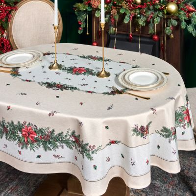 СКАТЕРТЬ  140Х180 CM  ОВАЛЬНАЯ, 