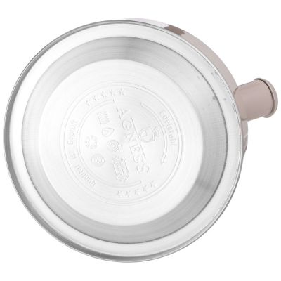 ЧАЙНИК AGNESS СО СВИСТКОМ 2,5 Л,НЖС ИНДУКЦИЯ, ЦВЕТ: ДЫМЧАТЫЙ СЕРЫЙ, УСТОЙЧИВОЕ ЖАРОПРОЧНОЕ ПОКРЫТИЕ-3