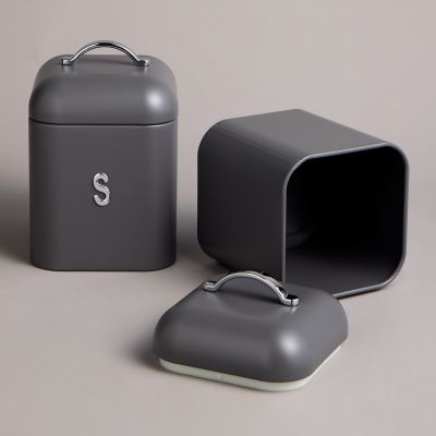 ХЛЕБНИЦА AGNESS 30Х19,5Х15,5СМ С 2-МЯ БАНКАМИ Д/СЫП. ПРОД. D11,5СМ, H16,5СМ-11