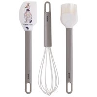 НАБОР: ВЕНЧИК, ЛОПАТКА, КИСТОЧКА AGNESS, 3 ПРЕДМЕТА, СЕРИЯ 