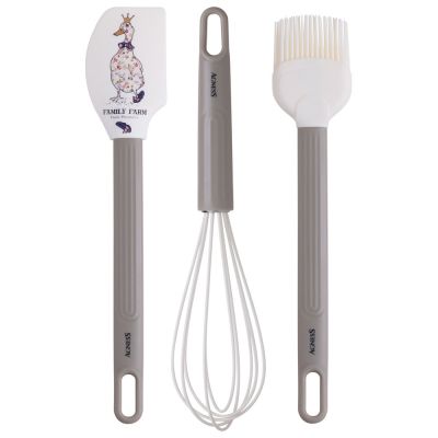 НАБОР: ВЕНЧИК, ЛОПАТКА, КИСТОЧКА AGNESS, 3 ПРЕДМЕТА, СЕРИЯ 