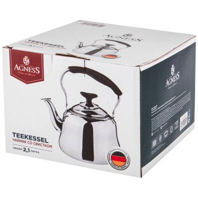 ЧАЙНИК AGNESS СО ВСТРОЕННЫМ СВИСТКОМ 2,1 Л. (КОР=12ШТ.)-1