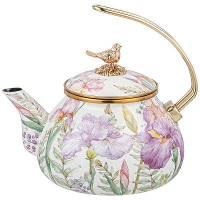 ЧАЙНИК ЭМАЛИРОВАННЫЙ AGNESS, СЕРИЯ IRISES, 2,2Л ПОДХОДИТ ДЛЯ ИНДУКЦИОН.ПЛИТ-0