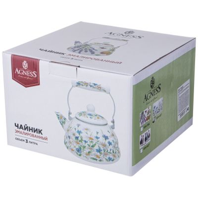 ЧАЙНИК AGNESS  ЭМАЛИРОВАННЫЙ СЕРИЯ 