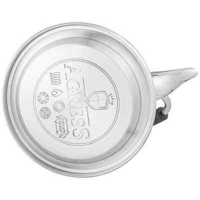 ЧАЙНИК AGNESS С ФИЛЬТРОМ, 1,0 Л C ИНДУКЦИОН. КАПСУЛЬНЫМ ДНОМ И СКЛАДЫВАЮЩЕЙСЯ РУЧКОЙ ЦВЕТ: СТАЛЬНОЙ-3