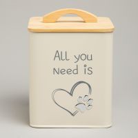 БАНКА AGNESS ДЛЯ ХРАНЕНИЯ КОРМА, 14Х14Х16 СМ, 3Л