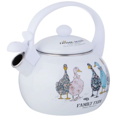 ЧАЙНИК AGNESS ЭМАЛИРОВАННЫЙ СО СВИСТКОМ СЕРИЯ 