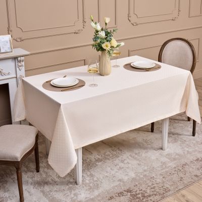 СКАТЕРТЬ 145Х220СМ ШАМПАНЬ ЕВРОУГОЛОК 100% ПОЛИЭСТЕР-4