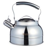ЧАЙНИК AGNESS СО СВИСТКОМ 2,7Л, ТЕРМОАККУМУЛИРУЮЩЕЕ ДНО, 304 СТАЛЬ,  ИНДУКЦИЯ