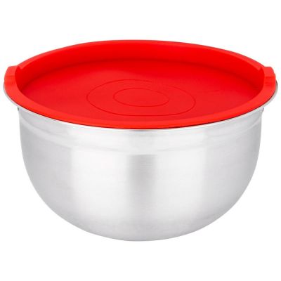 НАБОР МИСОК AGNESS С КРЫШКАМИ, ПРОТИВОСКОЛЬЗЯЩЕЕ ДНО, 6 ПР,1,3/2,6/4 Л. D=18/22/26 CM-2