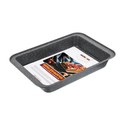 ФОРМА ДЛЯ ВЫПЕЧКИ AGNESS АНТИПРИГАРНОЕ ПОКРЫТИЕ 37,5*25,5*5 СМ, МОНБЛАН (КОР=24ШТ.)-1