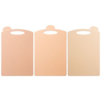НАБОР РАЗДЕЛОЧНЫХ ДОСОК ИЗ 3 ШТ+ПОДСТАВКА 24*7.8*17CM ЦВЕТ: БЕЖЕВЫЙ-3