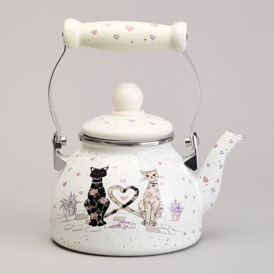 ЧАЙНИК AGNESS ЭМАЛИРОВАННЫЙ СО СЪЕМНЫМ ФИЛЬТРОМ ИЗ НЖС СЕРИЯ 