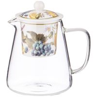 ЧАЙНИК СТЕКЛЯННЫЙ С ФАРФОРОВЫМ СИТОМ LEFARD 