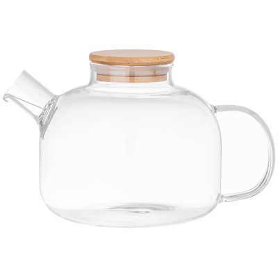 ЧАЙНИК ЗАВАРОЧНЫЙ 1300 МЛ. С БАМБУКОВОЙ КРЫШКОЙ (КОР=12ШТ.)-0