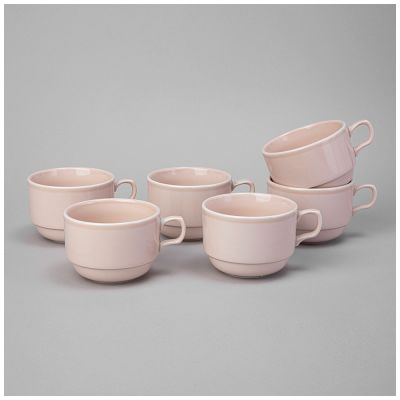 НАБОР ЧАШЕК ЧАЙНЫХ LEFARD TINT 250МЛ (РОЗОВЫЙ) 6 ШТ.-0
