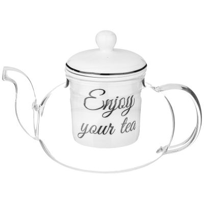 ЧАЙНИК СТЕКЛЯННЫЙ С ФАРФОРОВЫМ СИТОМ LEFARD BON APPETIT 650 МЛ-0