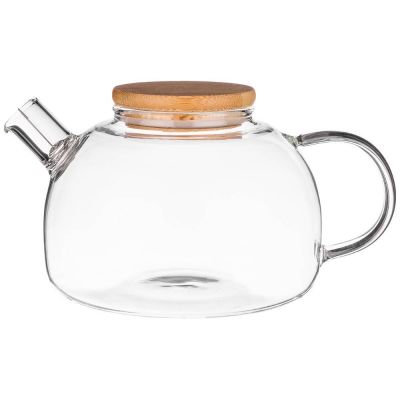 ЧАЙНИК ЗАВАРОЧНЫЙ 800 МЛ. С БАМБУКОВОЙ КРЫШКОЙ (КОР=12ШТ.)-2