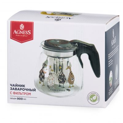 ЗАВАРОЧНЫЙ ЧАЙНИК AGNESS С ФИЛЬТРОМ 