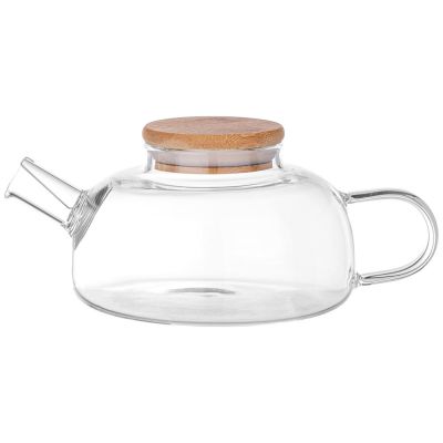 ЧАЙНИК ЗАВАРОЧНЫЙ 700 МЛ. С БАМБУКОВОЙ КРЫШКОЙ (КОР=24ШТ.)-0